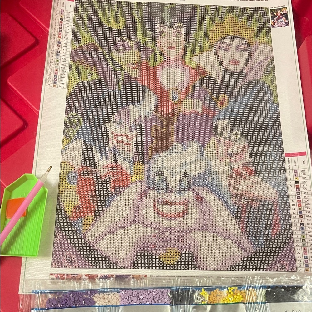 Disney Villains Diamond Art Kit with Green and Purple
